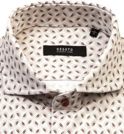 Großhandel 🔥 DESOTO Luxury Hemd Hai 41708-30/834 Jersey, Beige-braun gemustert, Weiß-braun ❤️ 3 Großhandel 🔥 DESOTO Luxury Hemd Hai 41708-30/834 Jersey, Beige-braun gemustert, Weiß-braun ❤️ – Bild 3