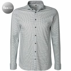 Billig 💯 DESOTO Hemd New Hai 43307-3/804 Jersey, Weiß-blau gemustert, Weiß-blau 🔥