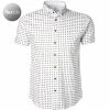 Großhandel 🛒 DESOTO Hemd Modern B.D. 43031-3/304 Kurzarmhemd, Jersey, Weiß gemustert, Weiß ⌛