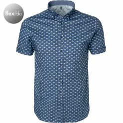 Auslauf ⭐ DESOTO Hemd Modern B.D. 43131-3/618 Kurzarmhemd, Jersey, Blau-grün gemustert, Blau-grün 🌟