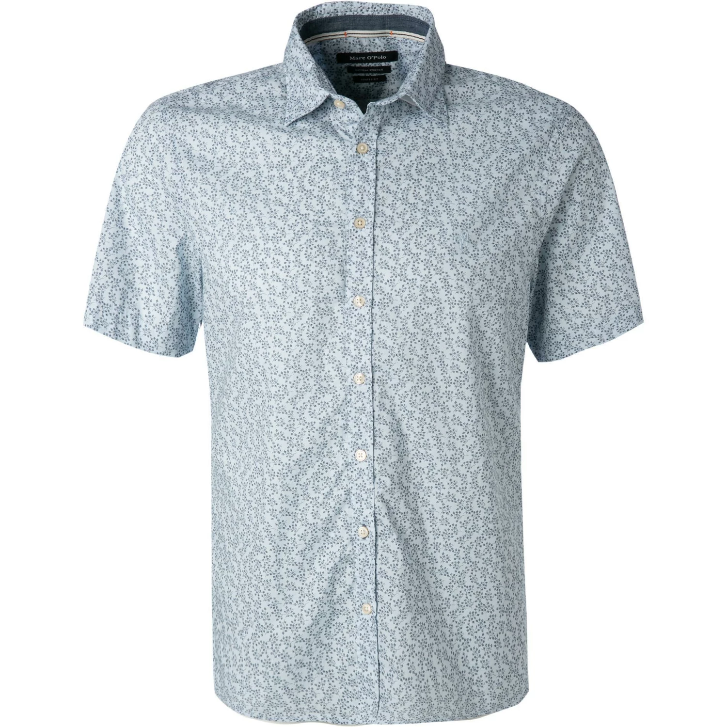 Bestpreis ✨ Marc O'Polo Hemd 123 7201 41012/H85 Kurzarmhemd, Shaped Fit, Baumwolle, Hellblau gemustert, Hellblau 🔔 1 Bestpreis ✨ Marc O'Polo Hemd 123 7201 41012/H85 Kurzarmhemd, Shaped Fit, Baumwolle, Hellblau gemustert, Hellblau 🔔