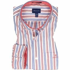 Auslauf 😀 Gant Hemd 3032230/620 Regular Fit, Baumwolle atmungsaktiv, Rot-blau gestreift, Hellrot-weiß-blau 🥰