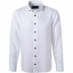 Besorgen 🌟 OLYMP Signature Tailored Fit 8548/74/00 Hemd, Reines Leinen, Weiß ✨