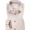 Angebote 🎁 ETON Hemd 1000/02202/ Contemporary Fit, Baumwolle, Weiß-braun gestreift, Weiß-braun ✔️