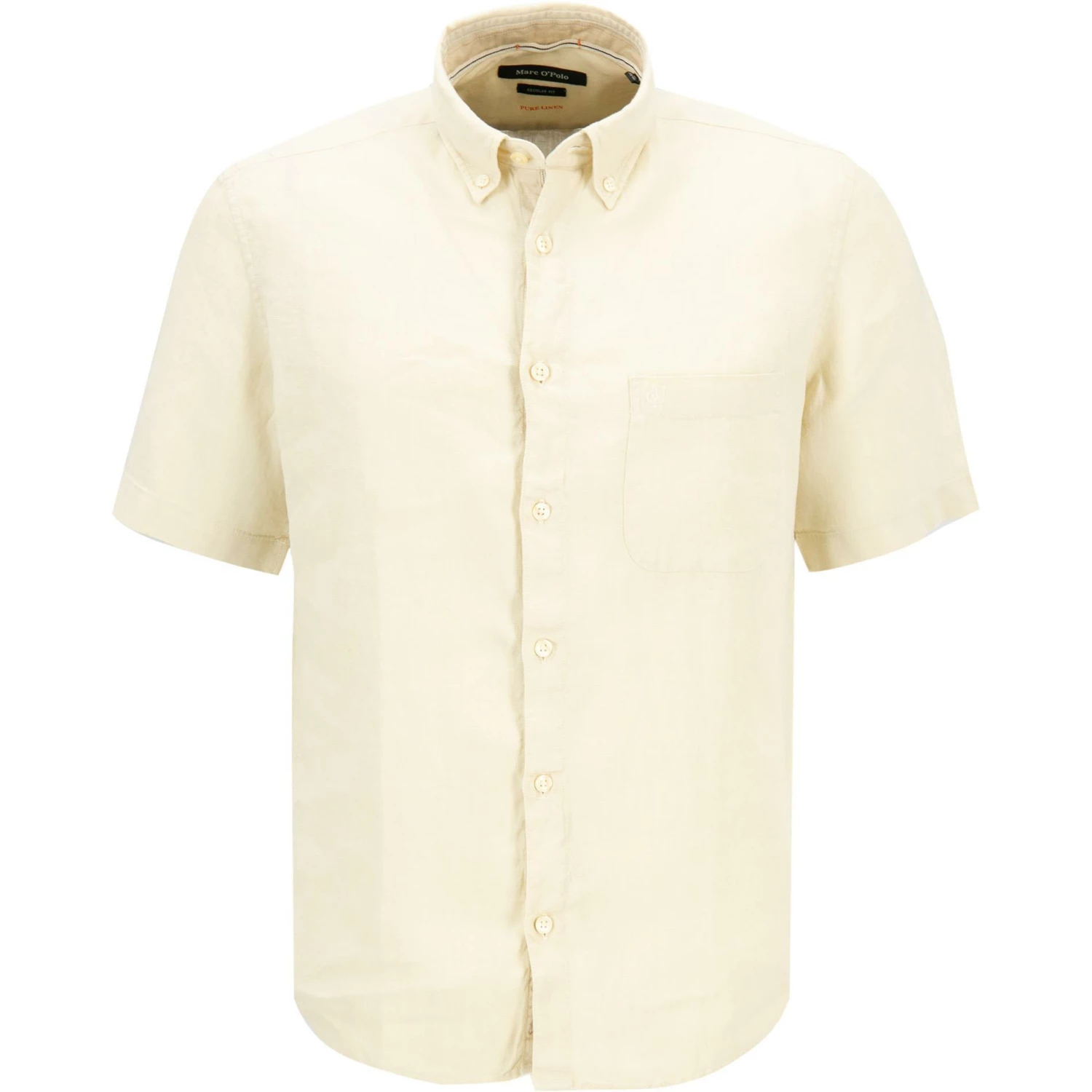 Schlussverkauf 🤩 Marc O'Polo Hemd 123 7428 41014/115 Kurzarmhemd, Regular Fit, Reines Leinen, Ecru, Weiß ✨ 1 Schlussverkauf 🤩 Marc O'Polo Hemd 123 7428 41014/115 Kurzarmhemd, Regular Fit, Reines Leinen, Ecru, Weiß ✨