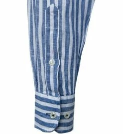 Aktion 😀 Fynch-Hatton Hemd 1121 6048/6041 Casual Fit, Reines Leinen, Weiß-blau gestreift, Weiß-blau 👍 -Hemden Verkaufsgeschäft 365385 norm3