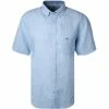 Budget ✔️ Fynch-Hatton Hemd 1121 6031/6031 Kurzarmhemd, Casual Fit, Reines Leinen, Hellblau meliert, Hellblau ✔️