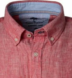 Budget 👏 Fynch-Hatton Hemd 1121 6031/6032 Kurzarmhemd, Casual Fit, Reines Leinen, Rot meliert, Tomatenrot 🛒 -Hemden Verkaufsgeschäft 365404 norm2