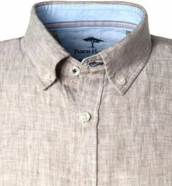 Großhandel 👏 Fynch-Hatton Hemd 1121 6031/6035 Kurzarmhemd, Casual Fit, Reines Leinen, Dunkelbeige meliert, Dunkelbeige ❤️ -Hemden Verkaufsgeschäft 365406 norm2