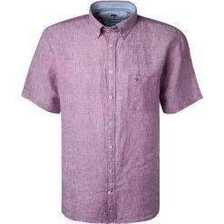 Besorgen ⭐ Fynch-Hatton Hemd 1121 6031/6038 Kurzarmhemd, Casual Fit, Reines Leinen, Flieder meliert, Flieder ⌛