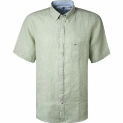 Budget 🥰 Fynch-Hatton Hemd 1121 6031/6039 Kurzarmhemd, Casual Fit, Reines Leinen, Lime meliert, Lime 💯