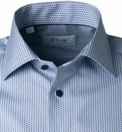 Aktion 😍 ETON Hemd 1000/02249/25 Kurzarmhemd, Slim Fit, Baumwolle, Blau-weiß gestreift, Blau 🔥 -Hemden Verkaufsgeschäft 365761 norm2