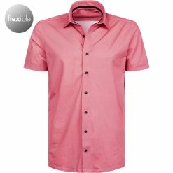 Am billigsten 🎁 OLYMP Luxor Modern Fit 1252/72/35 Kurzarmhemd, Jersey geruchshemmend, Rot gemustert, Rot 🛒