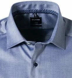 Bestpreis 🧨 OLYMP Luxor Modern Fit 1262/72/18 Kurzarmhemd, Baumwolle, Blau meliert, Marine 😍 -Hemden Verkaufsgeschäft 365815 norm2