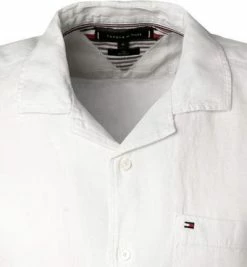 Budget ✔️ Tommy Hilfiger Hemd MW0MW18385/YBR Kurzarmhemd, Regular Fit, Reines Leinen, Weiß 🎁 -Hemden Verkaufsgeschäft 366053 norm2