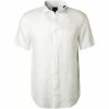 Schlussverkauf 🧨 ARMANI EXCHANGE Hemd 3KZC37/ZNCFZ/1100 Kurzarmhemd, Regular Fit, Reines Leinen, Reinweiß, Weiß 🔔