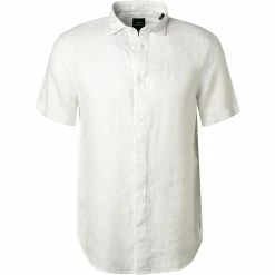 Schlussverkauf 🧨 ARMANI EXCHANGE Hemd 3KZC37/ZNCFZ/1100 Kurzarmhemd, Regular Fit, Reines Leinen, Reinweiß, Weiß 🔔