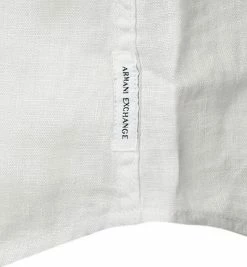 Schlussverkauf 🧨 ARMANI EXCHANGE Hemd 3KZC37/ZNCFZ/1100 Kurzarmhemd, Regular Fit, Reines Leinen, Reinweiß, Weiß 🔔 -Hemden Verkaufsgeschäft 366280 norm3