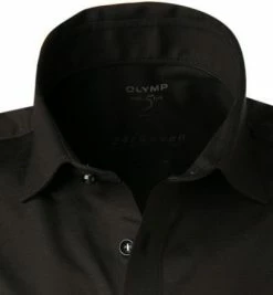 Budget 🎉 OLYMP Level Five Body Fit 2008/62/18 Kurzarmhemd, Baumwolle, Schwarz, Marine ✔️ -Hemden Verkaufsgeschäft 366312 norm2