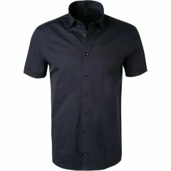 Bestes Angebot 😍 OLYMP Level Five Body Fit 2008/62/68 Kurzarmhemd, Baumwolle, Dunkelblau, Schwarz 😀