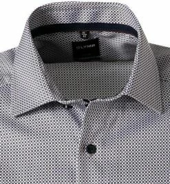 Bestes Angebot 😍 OLYMP Luxor Modern Fit 1381/72/28 Kurzarmhemd, Baumwolle, Braun-blau gemustert, Braun ❤️ -Hemden Verkaufsgeschäft 366353 norm2