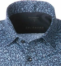Rabatt 🥰 OLYMP Level Five Body Fit 2036/72/18 Kurzarmhemd, Jersey geruchshemmend, Marine gemustert, Marine 🔥 -Hemden Verkaufsgeschäft 366394 norm2