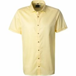 Budget 😍 OLYMP Level Five Body Fit 2074/72/51 Kurzarmhemd, Baumwolle, Gelb 🌟