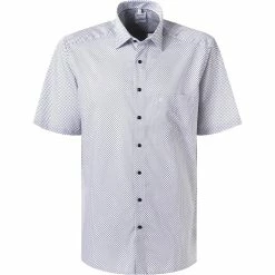 Beste Bewertungen von 🌟 OLYMP Luxor Comfort Fit 1104/72/00 Kurzarmhemd, Baumwolle, Weiß gemustert, Weiß 🎉