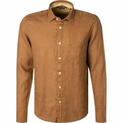 Rabatt 🛒 Marc O'Polo Hemd 123 7428 42082/768 Regular Fit, Reines Leinen, Braun ✨