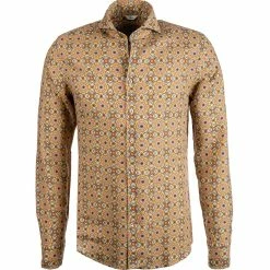 Neu 🥰 Stenströms Hemd 775221/8187/731 Slimline, Reines Leinen, Multicolour gemustert, Multicolor ⭐