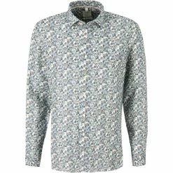 Auslauf 🎁 OLYMP Level Five Body Fit smartbusiness 3564/74/00 Hemd, Reines Leinen, Weiß-blau gemustert, Weiß 🎉