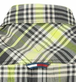 Coupon ⭐ TOMMY 👖 JEANS Hemd DM0DM10163/ABM Kurzarmhemd, Bio Baumwolle, Hellgrün kariert, Hellgrün 💯 -Hemden Verkaufsgeschäft 367172 norm4
