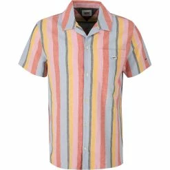 Großhandel 🛒 TOMMY 👖 JEANS Hemd DM0DM10145/C5Q Kurzarmhemd, Baumwolle, Multicolour gestreift, Multicolor 🌟