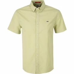 Blitzangebot 🎁 TOMMY 👖 JEANS Hemd DM0DM10137/L83 Kurzarmhemd, Slim Fit, Bio Baumwolle, Hellgrün ❤️