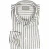 Angebote 🎁 fakts Hemd 6020/313 Slim Fit, Leinen, Graugrün-weiß gestreift, Hellgrau ❤️