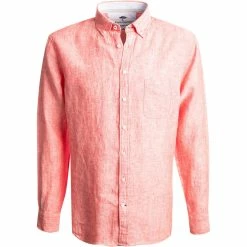 Neu 👏 Fynch-Hatton Hemd 1121 6030/6032 Casual Fit, Reines Leinen, Rot meliert, Rot 🌟