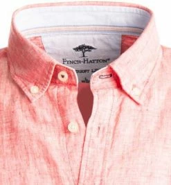 Neu 👏 Fynch-Hatton Hemd 1121 6030/6032 Casual Fit, Reines Leinen, Rot meliert, Rot 🌟 -Hemden Verkaufsgeschäft 367381 norm2