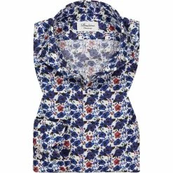 Besorgen 👏 Stenströms Hemd 612361/8144/161 Fitted Body, Baumwolle, Weiß-blau gemustert, Weiß-blau 🎉