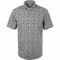 Blitzangebot 👏 Seidensticker Hemd 198761/19 Kurzarmhemd, Regular Fit, Popeline, Nachtblau-weiß gemustert, Nachtblau-weiß 🔔