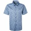 Bester Verkauf 🎁 bugatti Hemd 9450/78812/370 Kurzarmhemd, Modern Fit, Baumwolle, Blau 🥰
