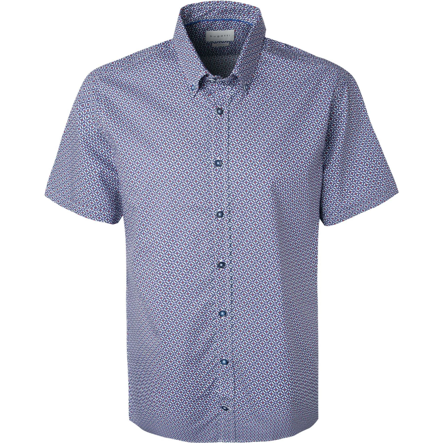 Großhandel 🔥 bugatti Hemd 9450/78814/390 Kurzarmhemd, Modern Fit, Baumwolle, Blau-rot gemustert, Blau-weiß 🔔 1 Großhandel 🔥 bugatti Hemd 9450/78814/390 Kurzarmhemd, Modern Fit, Baumwolle, Blau-rot gemustert, Blau-weiß 🔔