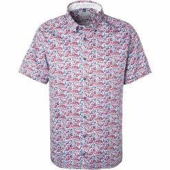 Brandneu 🎉 bugatti Hemd 9450/78811/950 Kurzarmhemd, Modern Fit, Baumwolle, Rot-blau, Rot-weiß-blau 🔥