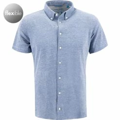 Top 10 ✨ Pierre Cardin Hemd 03621/000/27460/9041 Kurzarmhemd, Slim Fit, Baumwoll-Piqué, Hellblau meliert, Hellblau ✨