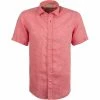 Billig 😉 FIL NOIR Hemd Roma 51490/45 Kurzarmhemd, Shaped Fit, Reines Leinen, Pink meliert, Pink 🔔