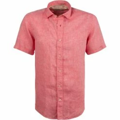 Billig 😉 FIL NOIR Hemd Roma 51490/45 Kurzarmhemd, Shaped Fit, Reines Leinen, Pink meliert, Pink 🔔