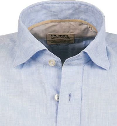 Auslauf 🎁 FIL NOIR Hemd Roma 51492/62 Shaped Fit, Reines Leinen, Hellblau meliert, Hellblau ⭐ 3 Auslauf 🎁 FIL NOIR Hemd Roma 51492/62 Shaped Fit, Reines Leinen, Hellblau meliert, Hellblau ⭐ – Bild 3