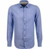 Coupon 👏 FIL NOIR Hemd Roma 51492/67 Shaped Fit, Reines Leinen, Blau meliert, Blau 🌟