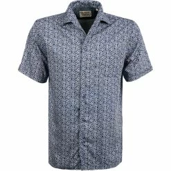 Am billigsten ✨ FIL NOIR Hemd Paulo 51458/67 Kurzarmhemd, Shaped Fit, Mikrofaser, Blau gemustert, Blau 🥰