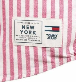 Rabatt 🔔 TOMMY 👖 JEANS Hemd DM0DM10160/T1K Kurzarmhemd, Bio Baumwolle, Rosa-weiß gestreift, Pink-weiß ✨ -Hemden Verkaufsgeschäft 367725 norm4