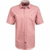 Am billigsten ❤️ Tommy Hilfiger Hemd MW0MW20255/0KP Kurzarmhemd, Regular Fit, Baumwolle, Pastellrot meliert , Rot-weiß 🎉